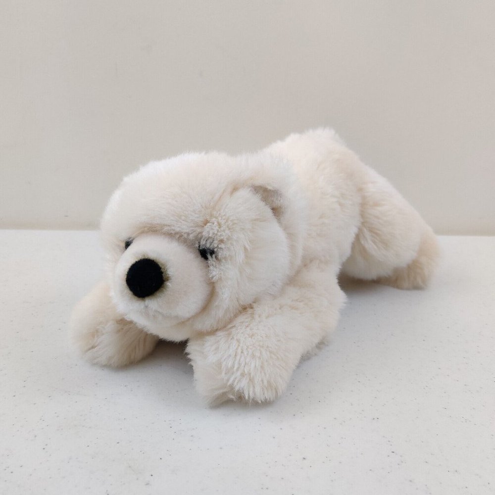 Aurora World Polar Bear Cream Teddy Plush Toy Stuffed Animal Bean Bag Paws
